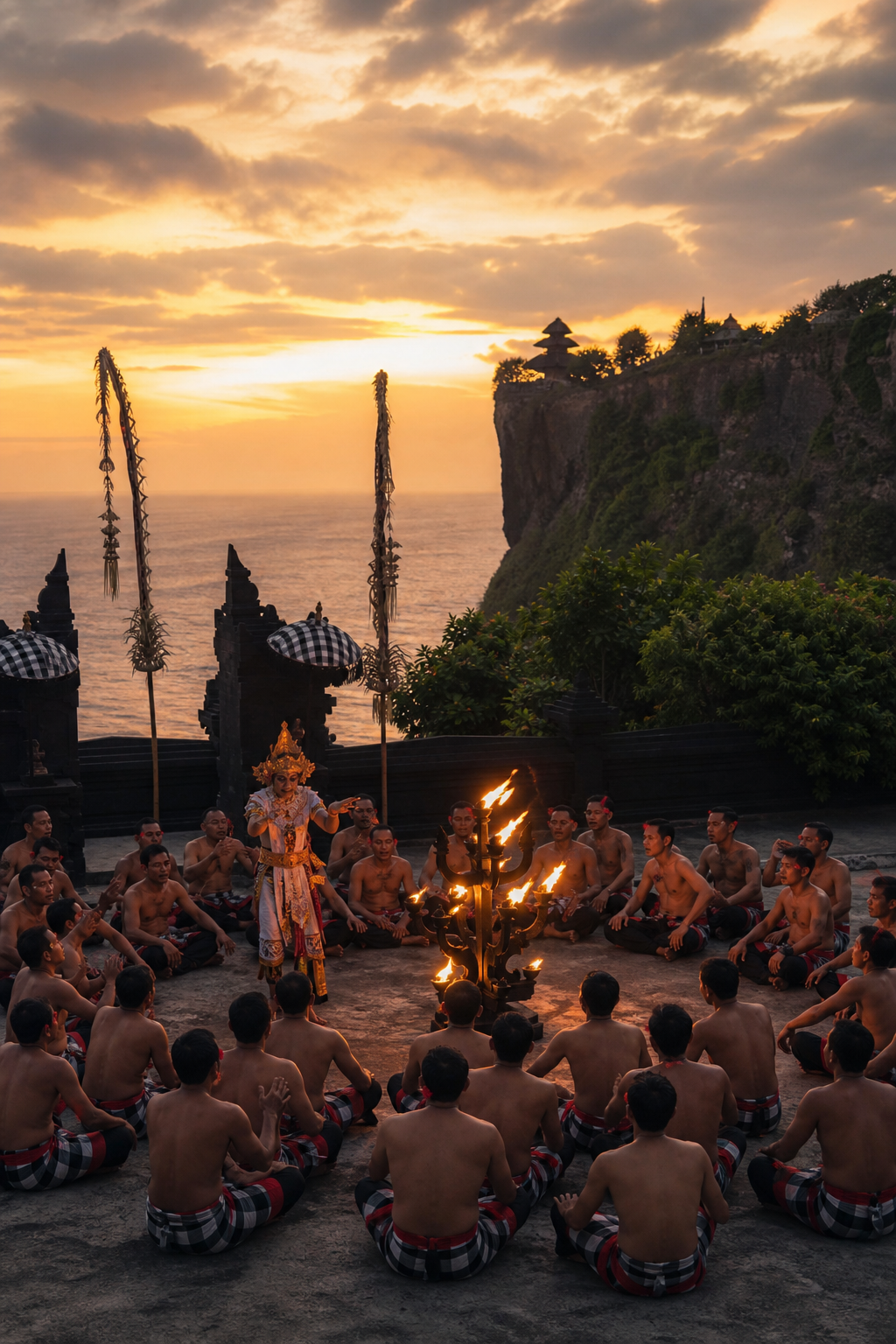 Kecak and sunset at Uluwatu Temple